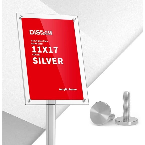 Adjustable Sign Holder Stand W/ Base 11x17 - Picture 3 of 8